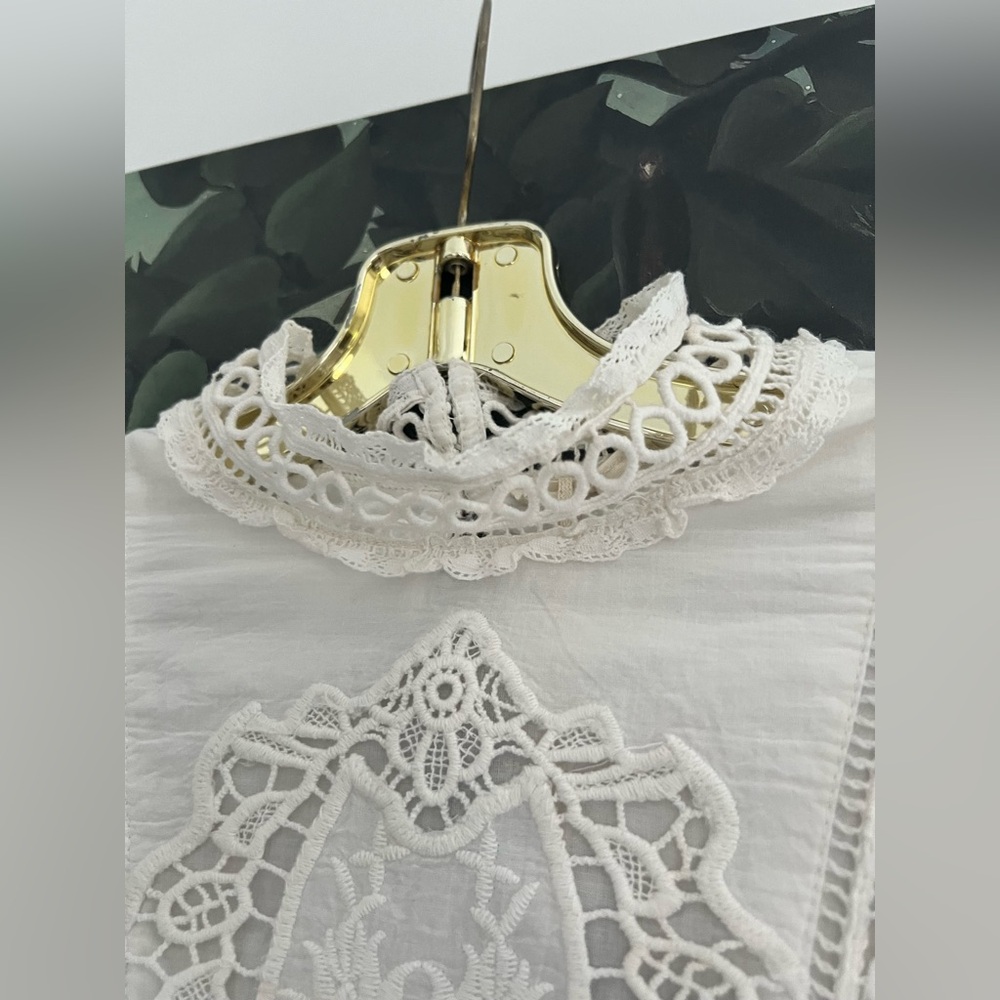 Anthropologie Ivory Lace Maxi Dress - Picture 6 of 16